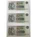 SCOTLAND 1983 . ONE 1 POUND BANKNOTES . CONSECUTIVE TRIO